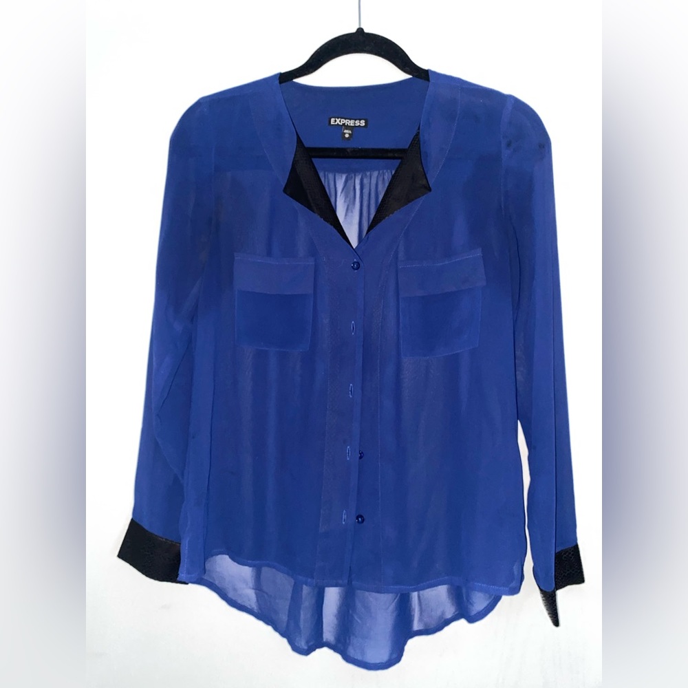 Express chiffon button up
